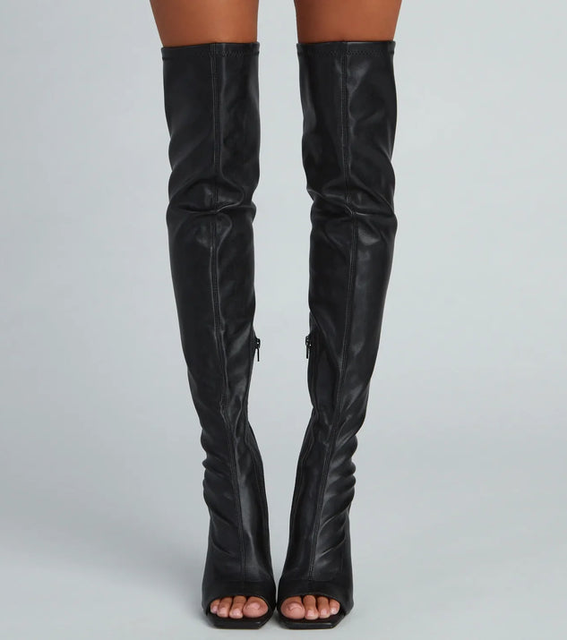Sleek And Stunning Faux Leather Boots