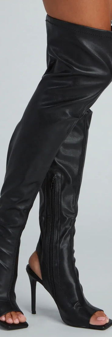 Sleek And Stunning Faux Leather Boots