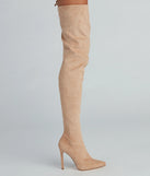 Raising The Bar Faux Suede Stiletto Boots