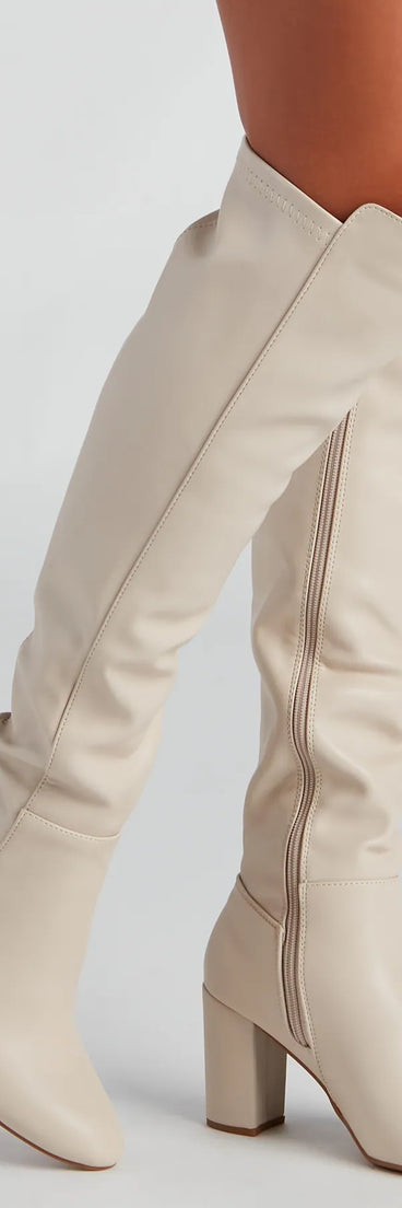 Sleek Strut Knee-High Boots