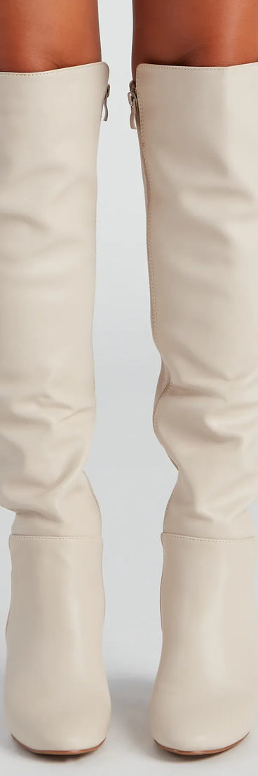 Sleek Strut Knee-High Boots