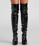 Sleek Vibes Only Thigh-High Boots