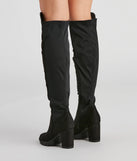 In Control Over The Knee Lug Boots