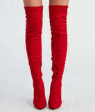 Sultry Lace-Up Thigh-High Boots