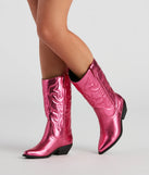 Major Glam Metallic Cowboy Boots