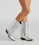 Major Glam Metallic Cowboy Boots
