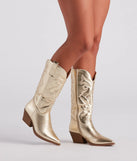 Western Shine Metallic Cowboy Boots