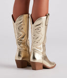 Western Shine Metallic Cowboy Boots