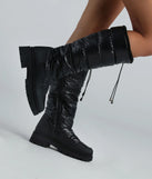 Keep Up With Me Puffer Under-The-Knee Boots