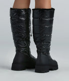Keep Up With Me Puffer Under-The-Knee Boots