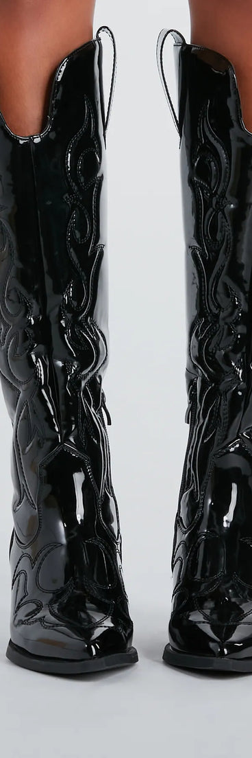 Giddy Up Gorgeous Patent Western Boots