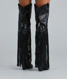 Edgy Country Babe Fringe Western Boots