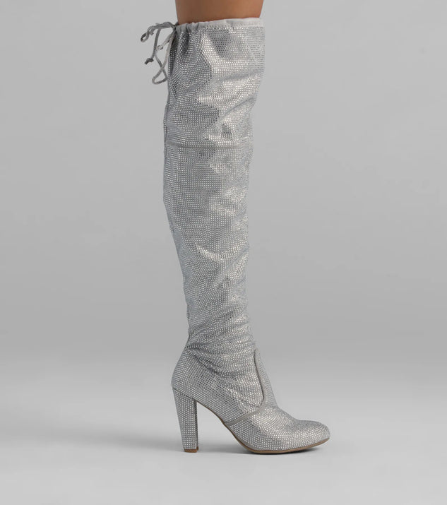 Diamonds In My Eyes Rhinestone Over-The-Knee Boots | Windsor
