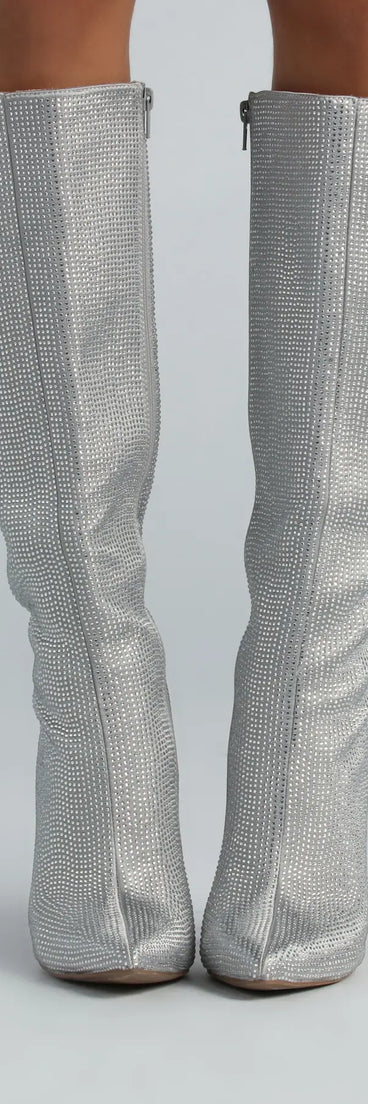 Let Your Sparkle Shine Under-The-Knee Boots