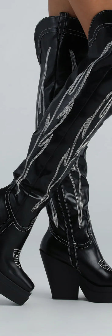 That Western Heat Cowboy Thigh-High Boots