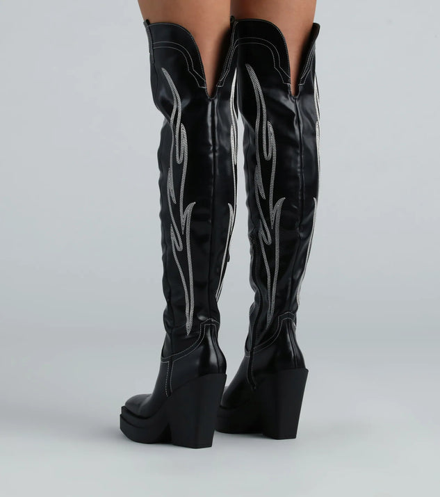 That Western Heat Cowboy Thigh-High Boots | Windsor