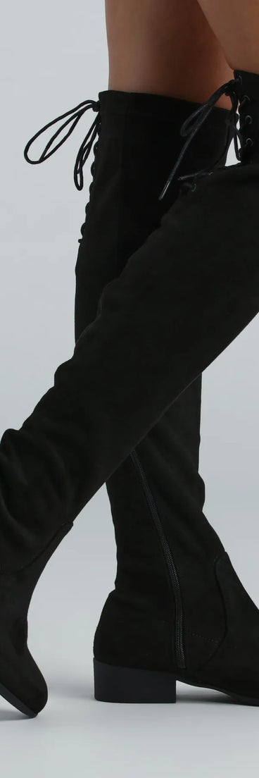 In Love Lace-Up Knee High Boots