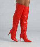 Dare To Be Bold Faux Leather Over-The-Knee Boots