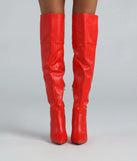 Dare To Be Bold Faux Leather Over-The-Knee Boots