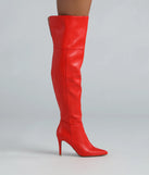 Dare To Be Bold Faux Leather Over-The-Knee Boots