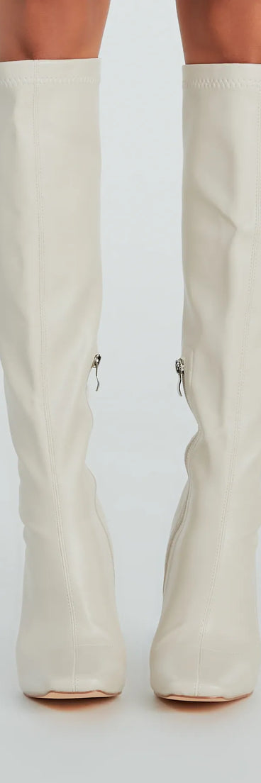 Perfect Day Faux Leather Under-The-Knee Boots