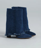 Not A Drill Denim Foldover Boots