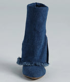 Not A Drill Denim Foldover Boots