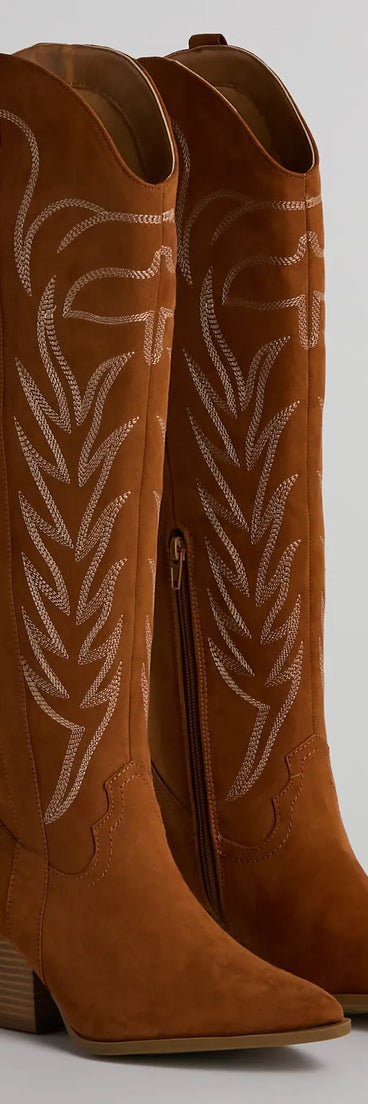 Kick Up The Dust Knee High Suede Western Boots