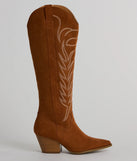Kick Up The Dust Knee High Suede Western Boots