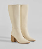 High Fashion Under-The-Knee Faux Leather Boots