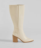 High Fashion Under-The-Knee Faux Leather Boots