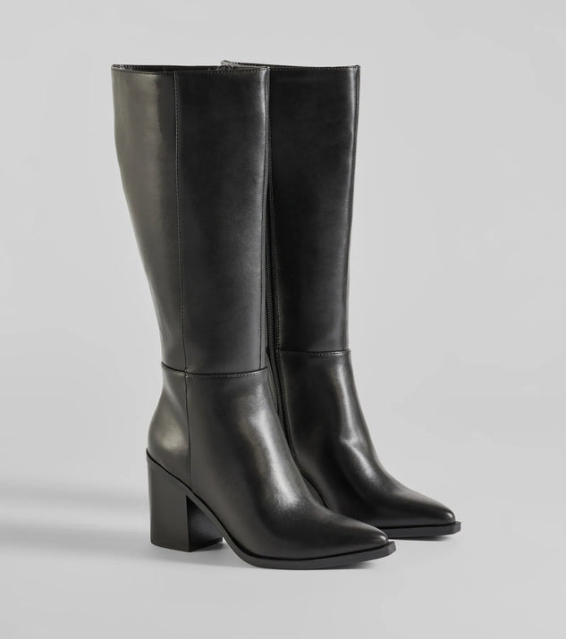 High Fashion Under-The-Knee Faux Leather Boots Windsor