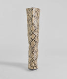 Sassy Slither Under-The-Knee Snake Boots
