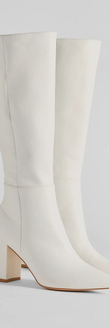 Style Statement Under-The-Knee Faux Leather Boots