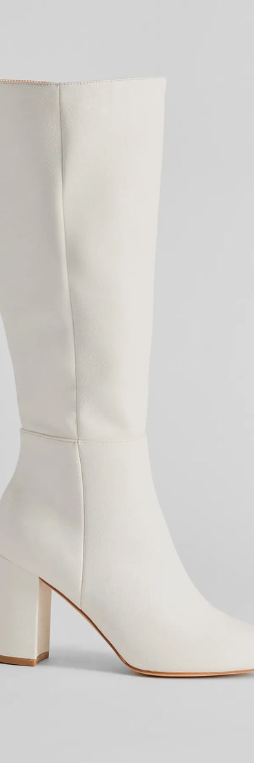 Style Statement Under-The-Knee Faux Leather Boots