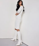 
Upgrade your style game for 2025 with the Style Statement Under-The-Knee Faux Leather Boots in white, perfect for any fashion-forward wardrobe.