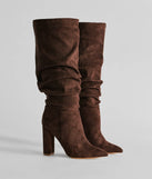 Runway Ready Under-The-Knee Scrunch Boots