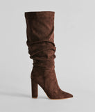 Runway Ready Under-The-Knee Scrunch Boots