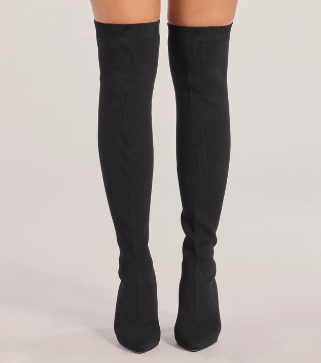 Chic Stride Knit Over-The-Knee Boots | Windsor