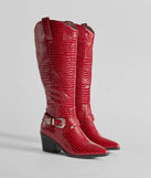Desert Sun Western Buckle Under-The-Knee Boots