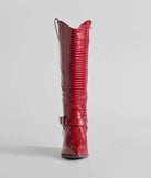 Desert Sun Western Buckle Under-The-Knee Boots