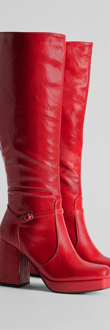 Made To Strut Faux Leather Under-The-Knee Boots