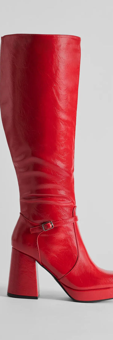 Made To Strut Faux Leather Under-The-Knee Boots