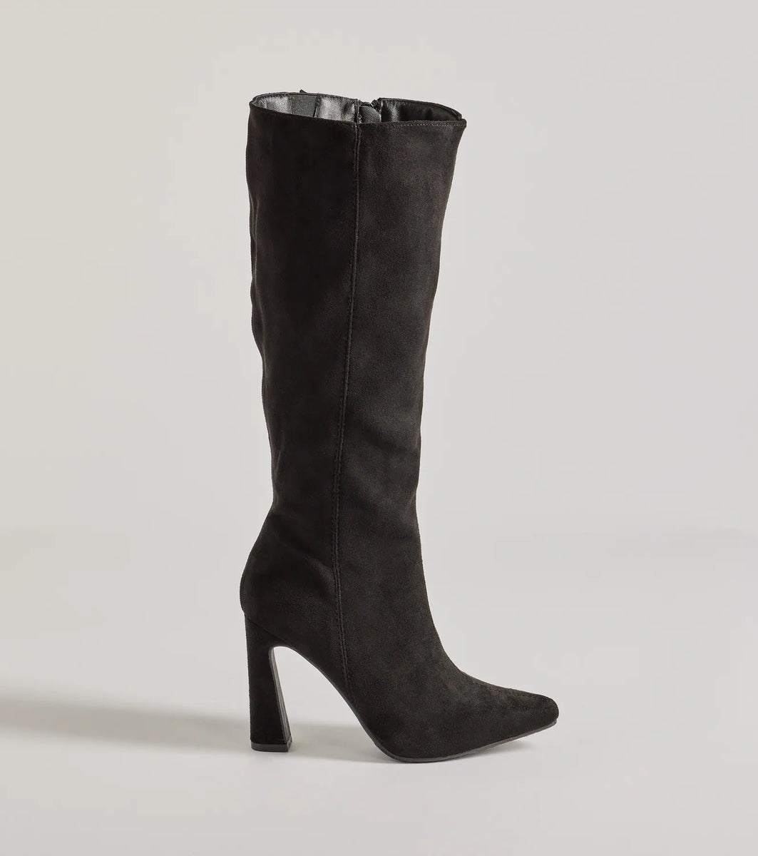 Chic Element Faux Suede Under-The-Knee Boots & Windsor