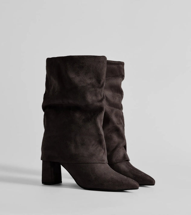 Fab Faux Suede Fold-Over Mid-Calf Boots | Windsor