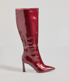 Elevated Glam Under-The-Knee Stiletto Boots