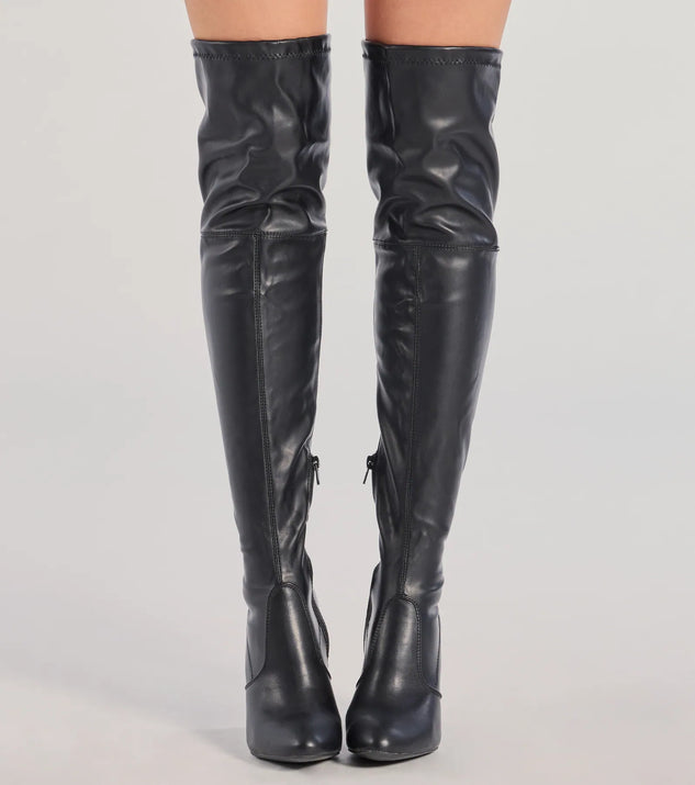 Chic Slay Over-The-Knee Block Heel Boots | Windsor
