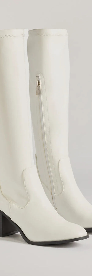 
Upgrade your style game for 2025 with the Bold Strut Faux Leather Under-The-Knee Boots in white, perfect for any fashion-forward wardrobe.