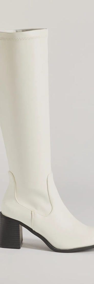 
Upgrade your style game for 2025 with the Bold Strut Faux Leather Under-The-Knee Boots in white, perfect for any fashion-forward wardrobe.