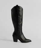 Western Sleek Knee-High Block Heel Boots
